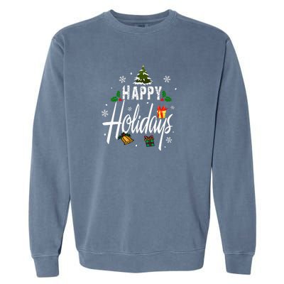 Happy Holidays | Merry Christmas Garment-Dyed Sweatshirt