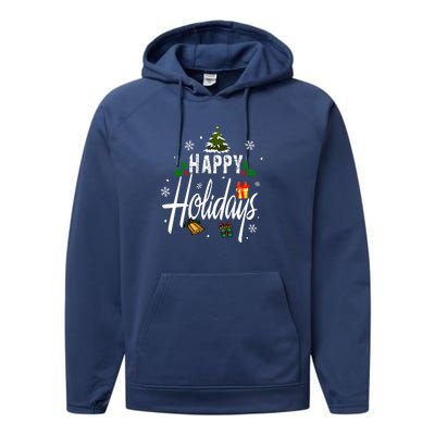 Happy Holidays | Merry Christmas Performance Fleece Hoodie