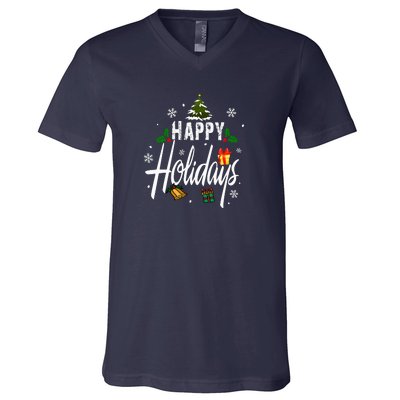 Happy Holidays | Merry Christmas V-Neck T-Shirt