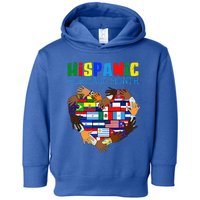 Hispanic Heritage Month All Countries Flag Heart Hands Toddler Hoodie