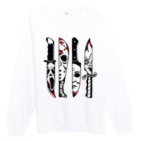 Halloween Horror Movie Characters Premium Crewneck Sweatshirt