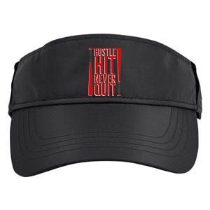 Hustle Hit Never Quit Baseball Saying Practice Workout Fan Adult Drive Performance Visor