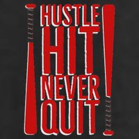 Hustle Hit Never Quit Baseball Saying Practice Workout Fan Adult Drive Performance Visor
