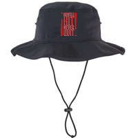 Hustle Hit Never Quit Baseball Saying Practice Workout Fan Legacy Cool Fit Booney Bucket Hat