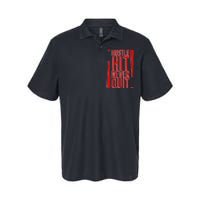 Hustle Hit Never Quit Baseball Saying Practice Workout Fan Softstyle Adult Sport Polo