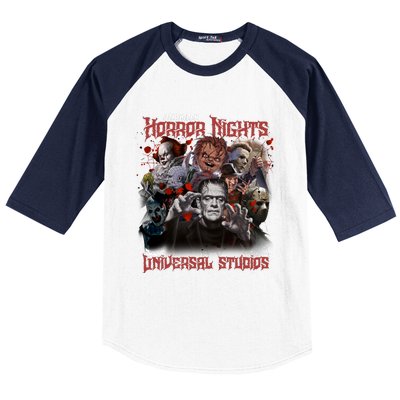 Halloween Horror Nights Universal Horror Characters Halloween Myers Baseball Sleeve Shirt