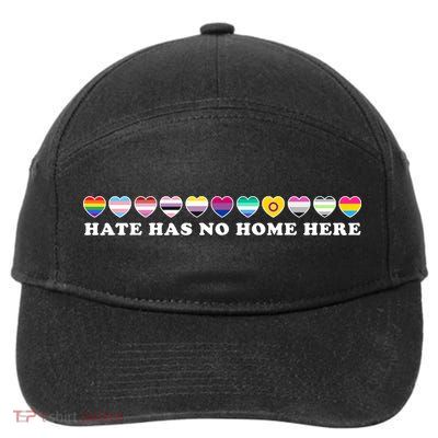 Hate Has No Home Here Feminist Gift 7-Panel Snapback Hat