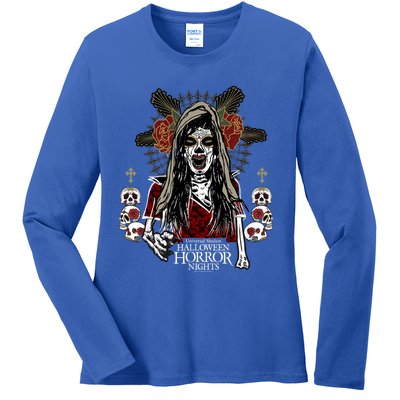 Halloween Horror Nights Day Of The Dead Dia De Los Muertos Ladies Long Sleeve Shirt