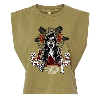 Halloween Horror Nights Day Of The Dead Dia De Los Muertos Garment-Dyed Women's Muscle Tee