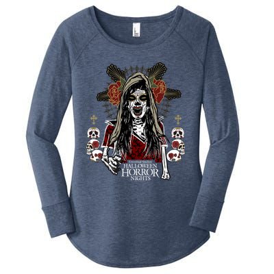 Halloween Horror Nights Day Of The Dead Dia De Los Muertos Women's Perfect Tri Tunic Long Sleeve Shirt