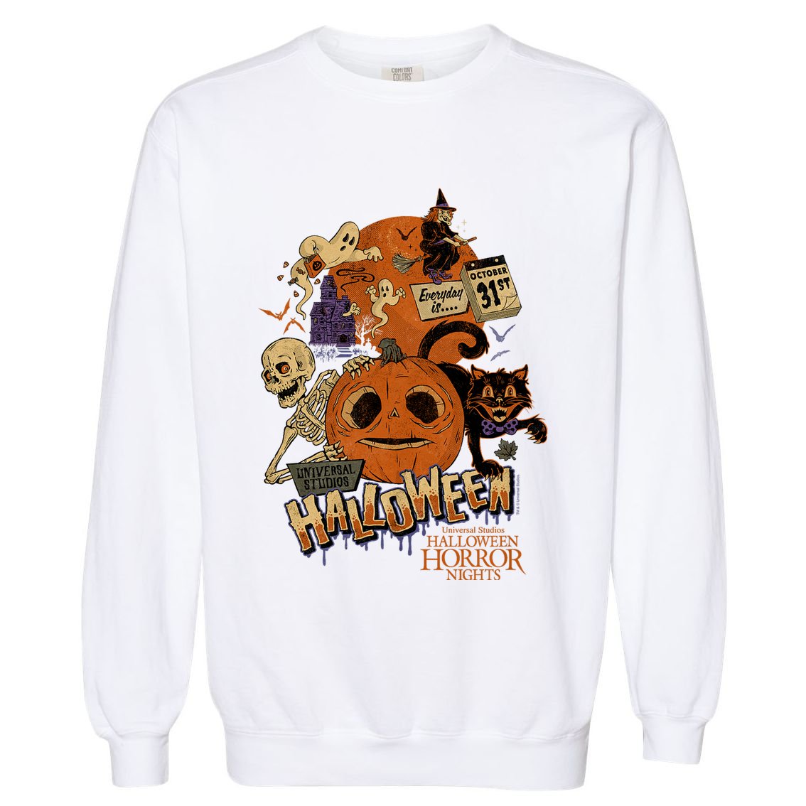 Halloween Horror Nights Lil Boo Pumpkin Garment-Dyed Sweatshirt
