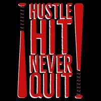 Hustle Hit Never Quit Baseball Saying Practice Workout Fan Cooling Performance Crew T-Shirt