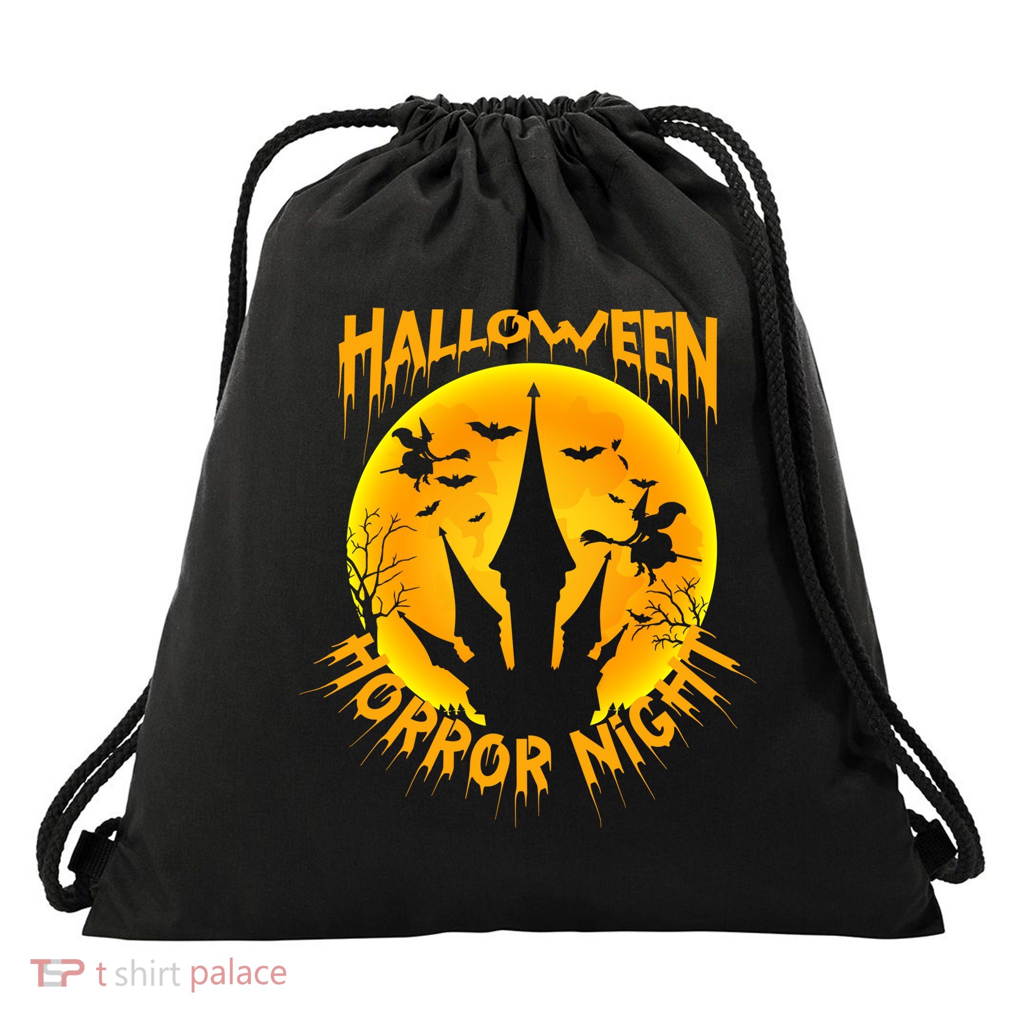 Halloween Horror Night Drawstring Bag