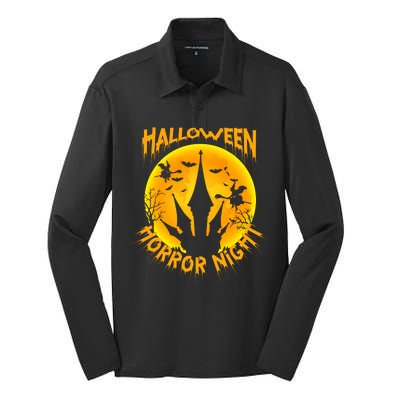 Halloween Horror Night Silk Touch Performance Long Sleeve Polo