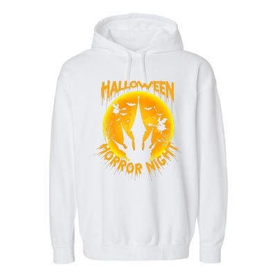 Halloween Horror Night Garment-Dyed Fleece Hoodie