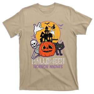 Halloween Horror Nights Retro Movie Poster Spooky Skeleton T-Shirt