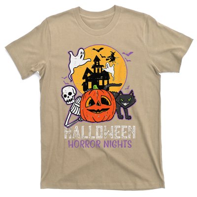 Halloween Horror Nights Retro Movie Poster Spooky Skeleton T-Shirt