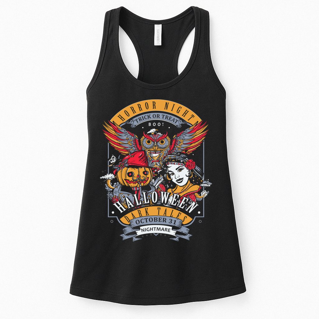 Halloween Horror Night Womens Tank Top