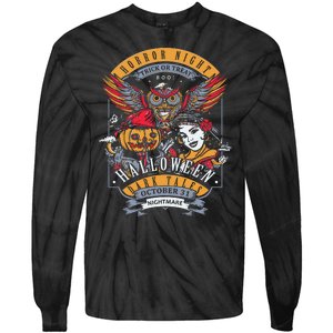 Halloween Horror Night Tie-Dye Long Sleeve Shirt