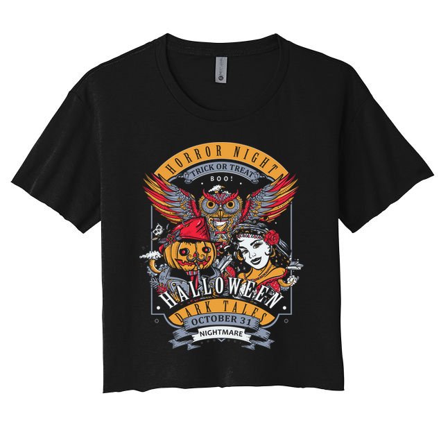 Halloween Horror Night Crop Top