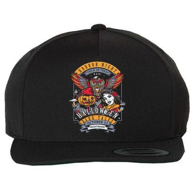 Halloween Horror Night Wool Snapback Cap