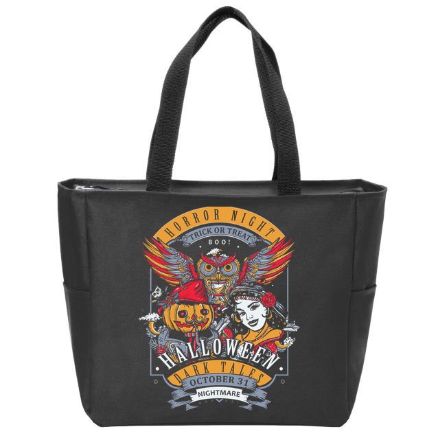 Halloween Horror Night Zip Tote Bag