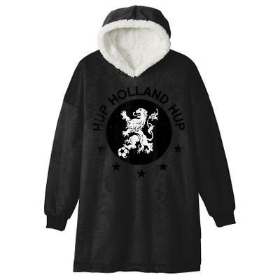 Hup Holland Netherlands Orange Soccer Hooded Wearable Blanket