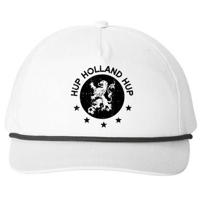 Hup Holland Netherlands Orange Soccer Snapback Five-Panel Rope Hat