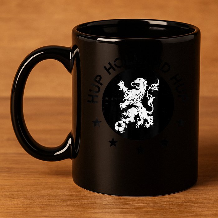 Hup Holland Netherlands Orange Soccer 11oz C Handle Ceramic Mug