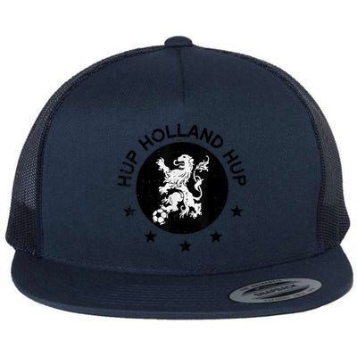 Hup Holland Netherlands Orange Soccer Flat Bill Trucker Hat