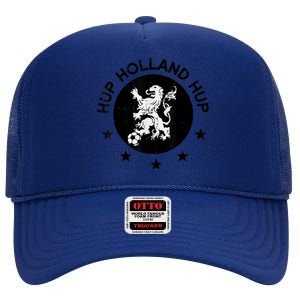 Hup Holland Netherlands Orange Soccer High Crown Mesh Back Trucker Hat