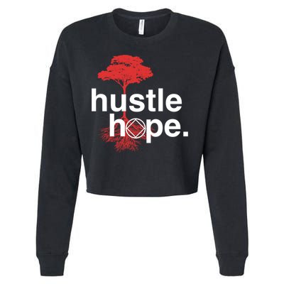 Hustle Hope Na Symbol Narcotics Anonymous Na Aa Gift Gift Cropped Pullover Crew