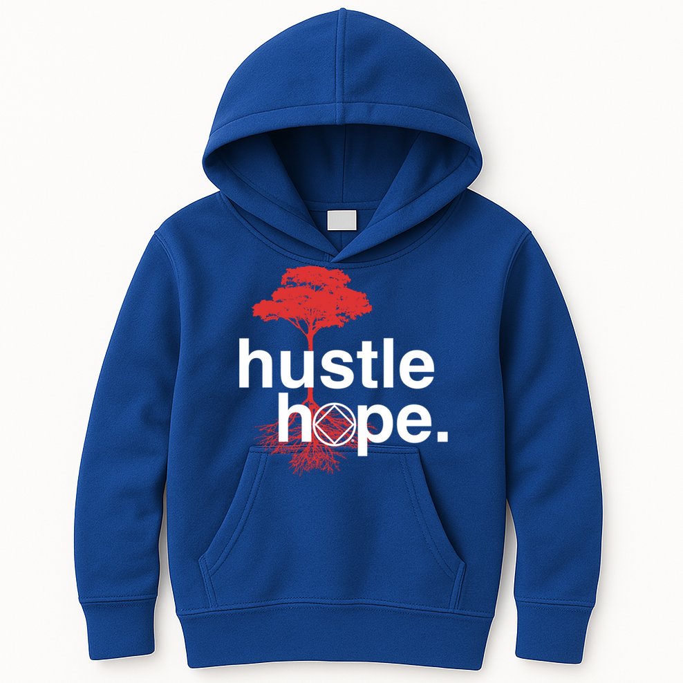 Hustle Hope Na Symbol Narcotics Anonymous Na Aa Gift Gift Kids Hoodie