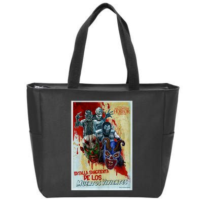 Halloween Horror Nights Luchadores Monstruosos Zip Tote Bag