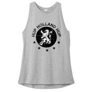 Hup Holland Netherlands Orange Soccer Ladies PosiCharge Tri-Blend Wicking Tank