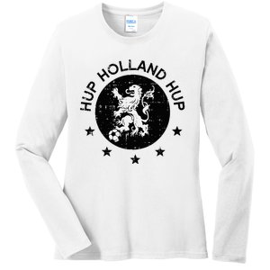 Hup Holland Netherlands Orange Soccer Ladies Long Sleeve Shirt