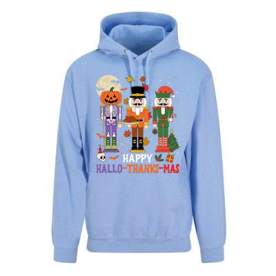 Happy Hallothanksmas Nutcracker Squad Christmas Unisex Surf Hoodie