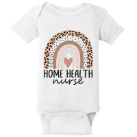 Home Health Nurse Home Care Nursing leopard rainbow Baby Bodysuit