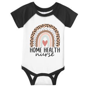 Home Health Nurse Home Care Nursing leopard rainbow Infant Baby Jersey Bodysuit