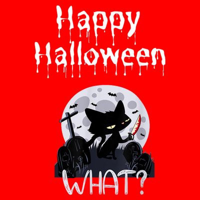 Happy Halloween Night With Black Cat T-Shirt