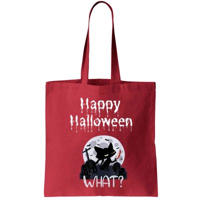 Happy Halloween Night With Black Cat Bag