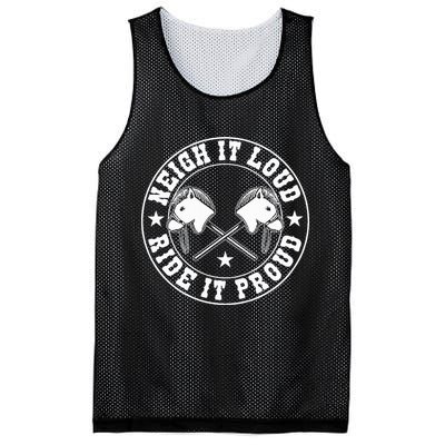 Hobby Horse Neigh It Loud Ride It Proud Hobby Horsing Mesh Reversible Basketball Jersey Tank