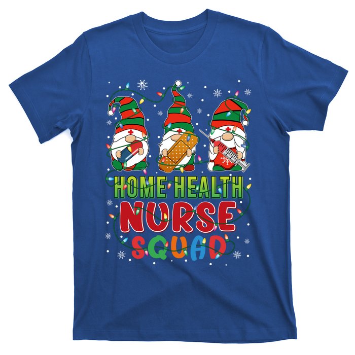 Home Health Nurse Squad Three Gnomes Christmas Gnome Nurse Gift T-Shirt