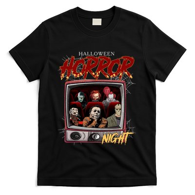 Halloween Horror Nights Movie Characters Halloween Scary Movies= T-Shirt