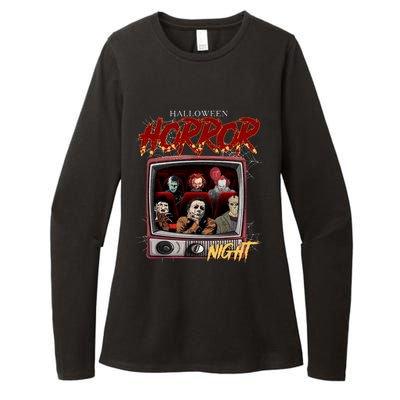 Halloween Horror Nights Movie Characters Halloween Scary Movies= Womens CVC Long Sleeve Shirt