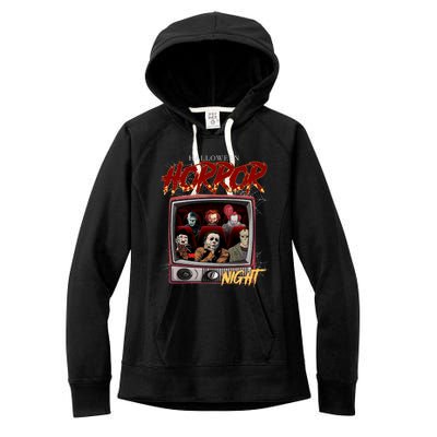 Halloween Horror Nights Movie Characters Halloween Scary Movies= Women's Fleece Hoodie