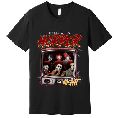 Halloween Horror Nights Movie Characters Halloween Scary Movies= Premium T-Shirt
