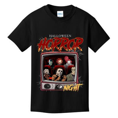 Halloween Horror Nights Movie Characters Halloween Scary Movies= Kids T-Shirt