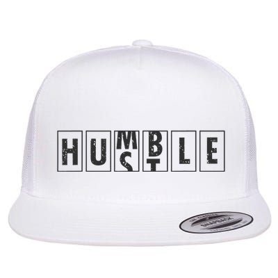 Humble Hustle Odometer Style Graphic Design Flat Bill Trucker Hat