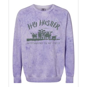 Hay Hustler Outstanding In My Field Colorblast Crewneck Sweatshirt